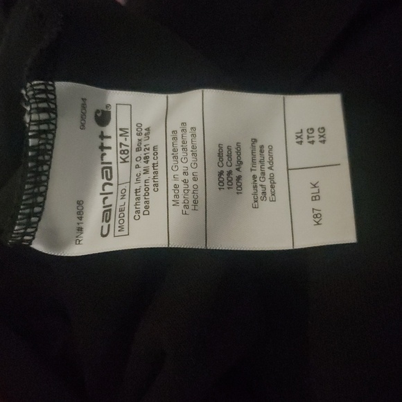 Carhartt Men's Black Pocket Loose Fit Heavy Weight Short Sleeve T-Shirt - Picture 7 of 8